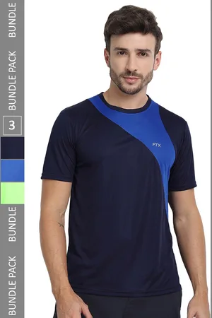 ftx Pack Of 3 Colourblocked Round Neck Dry Fit Sports T-shirt