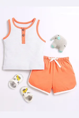 Nino Bambino Kids Organic Cotton Striped Top with Shorts