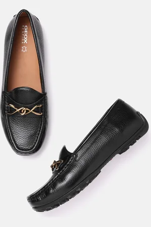 Geox Women Textured Leather Moccasins