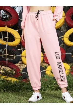 Sera Women Typography Printed Mid-Rise Joggers