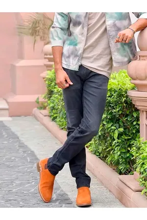 SAINT G. Men Tan Brown Solid Chelsea Boots