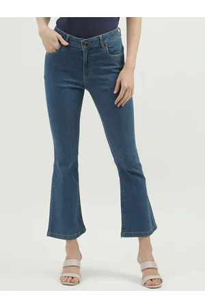 Benetton Women Bootcut Fit High-Rise Clean Look Jeans