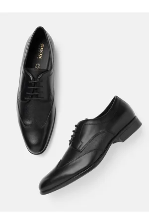 Geox Men Textured Leather Formal Derbys
