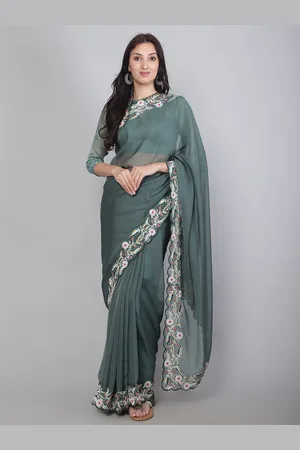 VAIRAGEE Embroidered Organza Saree