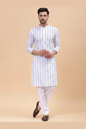 See Designs Men Floral Printed Pure Cotton Straight Kurta