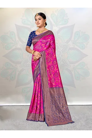 Anouk Floral Woven Design Zari Art Silk Kanjeevaram Saree
