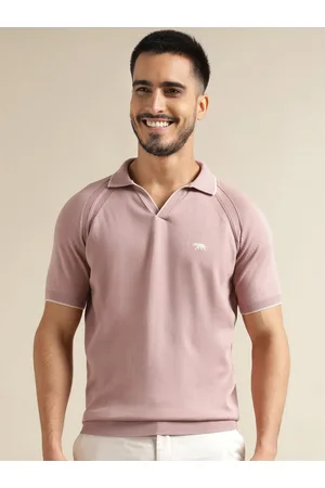 Andamen Polo Collar Raglan Sleeves Cotton T-Shirt