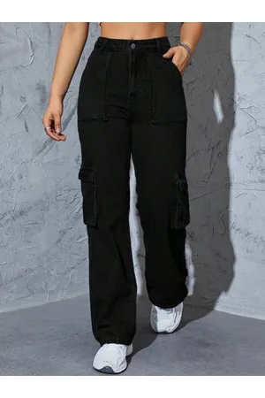 Broadstar Women Smart Wide Leg High Rise Highly Distressed Stretchable Jeans