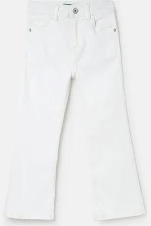Benetton Girls Bootcut Fit Cotton Jeans