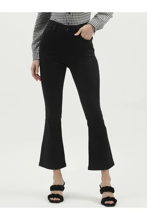 Benetton Women Bootcut High-Rise Clean Look Cotton Jeans