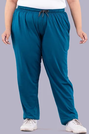 Cupid Women Plus Size Mid-Rise Lightweight Cotton Track Pants