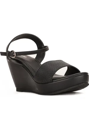 Black wedges sale new arrivals