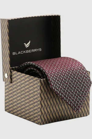 Blackberrys Woven Design Silk Formal Skinny Tie