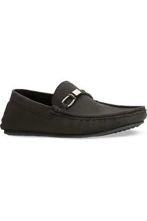 Bata Men Textured Horsebit Loafers
