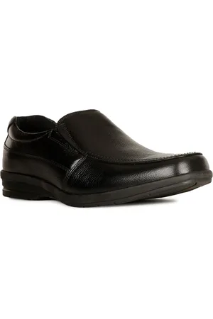 Bata Men Textured Leather Formal Slip-On Shoes