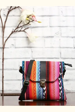 Sangria Ethnic Motifs Printed Sling Bag