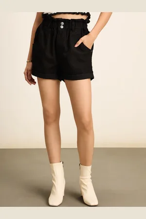 20Dresses Women High-Rise Denim Pure Cotton Shorts
