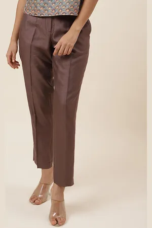 Fabindia Women Slim Fit Cigarette Trousers