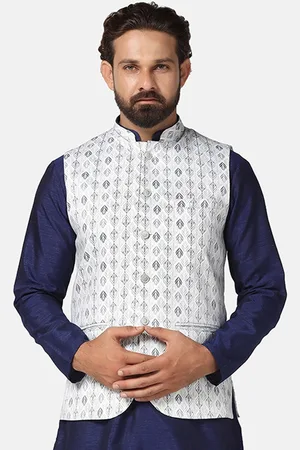 Tahvo Geometric Printed Nehru Jacket