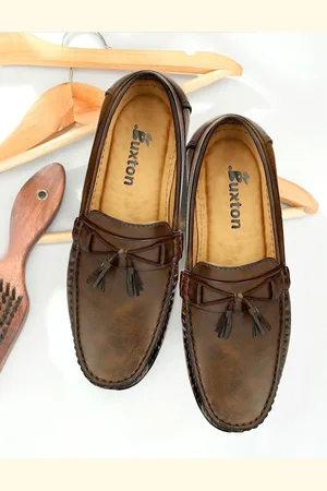 Cole Buxton Men Textured Slip-On Loafers With Bow