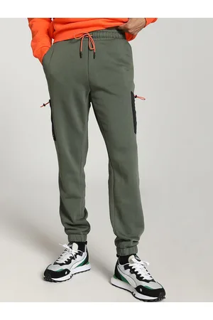 Relaxed Fit Cotton Joggers - Gray - Men
