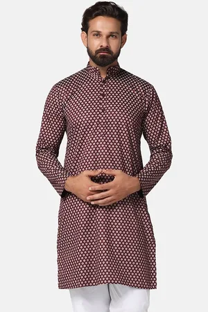 Tahvo Geometric Printed Pure Cotton Straight Kurta