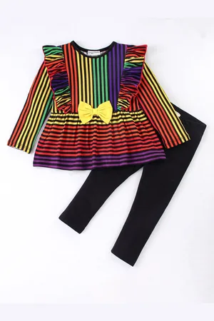 CrayonFlakes Girls Printed Top With Leggings