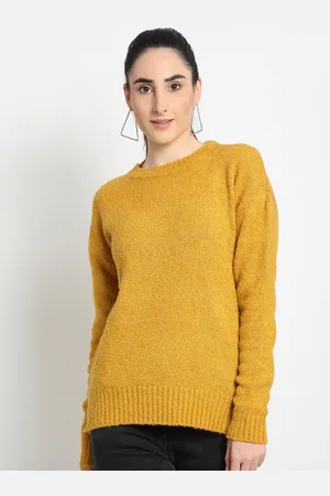 Club York Women Yellow Speckled Pullover