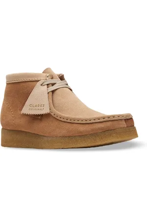 Clarks Originals Wallabee boots in maple checkerboard suede