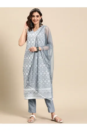 Sangria Ethnic Motifs Printed Kurta with Trousers & With Dupatta