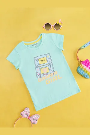 Pantaloons Girls Graphic Printed Cotton T-shirt