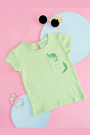 Pantaloons Girls Graphic Printed Cotton T-shirt
