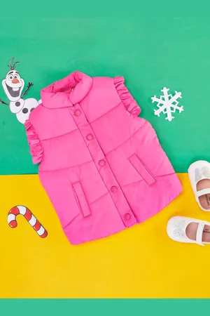 Pantaloons Girls High Neck Cotton Padded Jacket