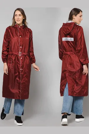THE CLOWNFISH Drizzle Diva Waterproof Leakproof Reversible Double Layer Hooded Rain Jacket