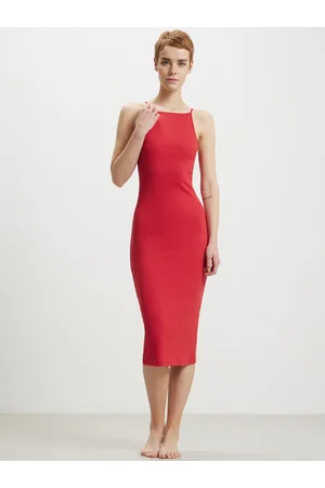 Calliope Ribbed Bodycon Midi Dress
