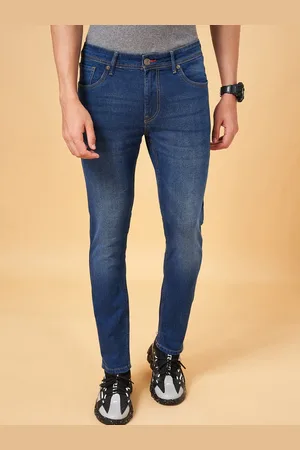 PEOPLE Men Slim Fit Clean Look Light Fade Jeans