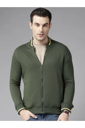 Blackberrys Stand Collar Front-Open Sweatshirt