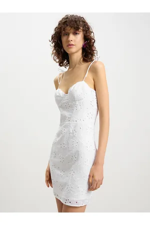 Calliope Pure Cotton Schiffli Bodycon Mini Dress