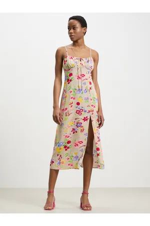 Calliope Floral Print A-Line Midi Dress