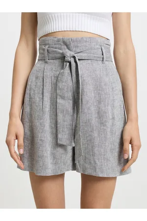 Calliope Women High-Rise Paperbag Shorts with Belt
