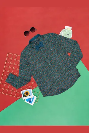 Pantaloons Boys Floral Printed Cotton Shirt