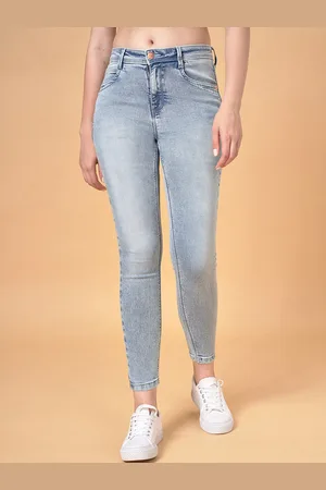 Pantaloons Women Skinny Fit Mid-Rise Heavy Fade Jeans