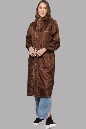 THE CLOWNFISH Drizzle Diva Waterproof Polyester DoubleCoated Reversible Hooded Rain Jacket