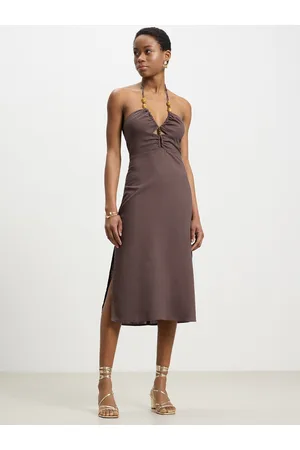 Calliope Halter Neck Sheath Midi Dress