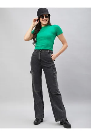 Chemistry Women Straight Fit High-Rise Clean Look Light Fade Pure Cotton Jeans