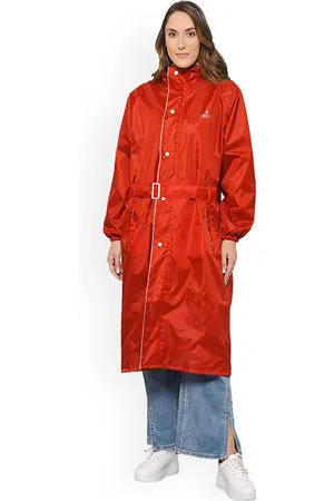 THE CLOWNFISH Drizzle Diva Hooded Reversible Double Layer Rain Jacket