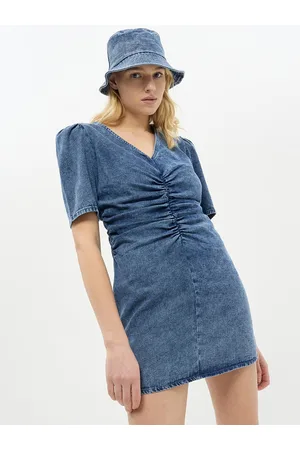 Calliope Pure Cotton Denim Sheath Mini Dress