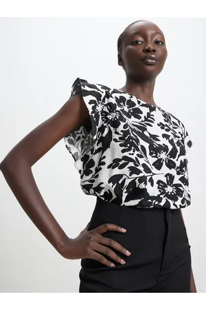 Calliope Floral Print Flutter Sleeve Top