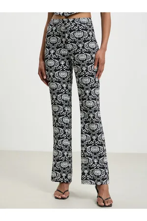 Calliope Women Printed High-Rise Wide Leg Trousers
