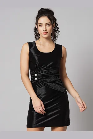 BEATNIK Round Neck Sheath Mini Dress